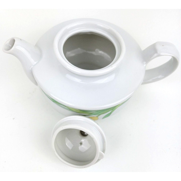 Vintage The Tuscany Collection Tulip Printed Short Round Teapot Made Japan 13oz - Picture 8 of 10